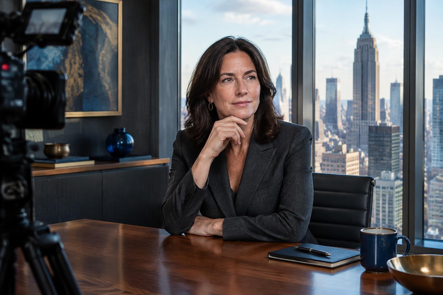AI-generated fictional attorney interview in a New York office; not a Fastman attorney or office