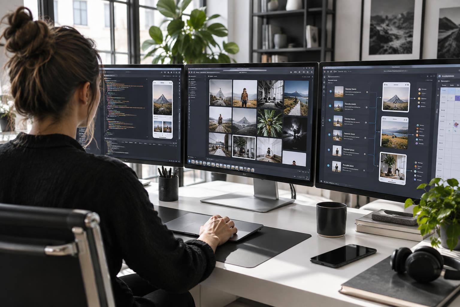 AI-generated human-supervised app development, content generation and social publishing workflow